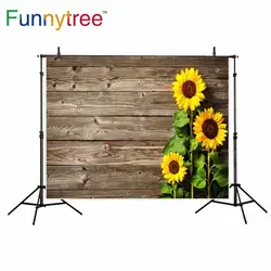 Funnytree фотографии backdropssummer подсолнухи деревянная доска для природа растение фотосессия фотография studio средства детской