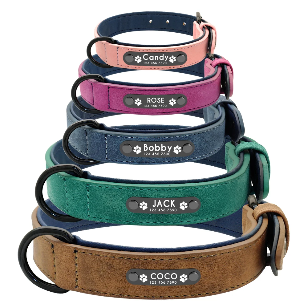 Personalized Leather Dog Collars