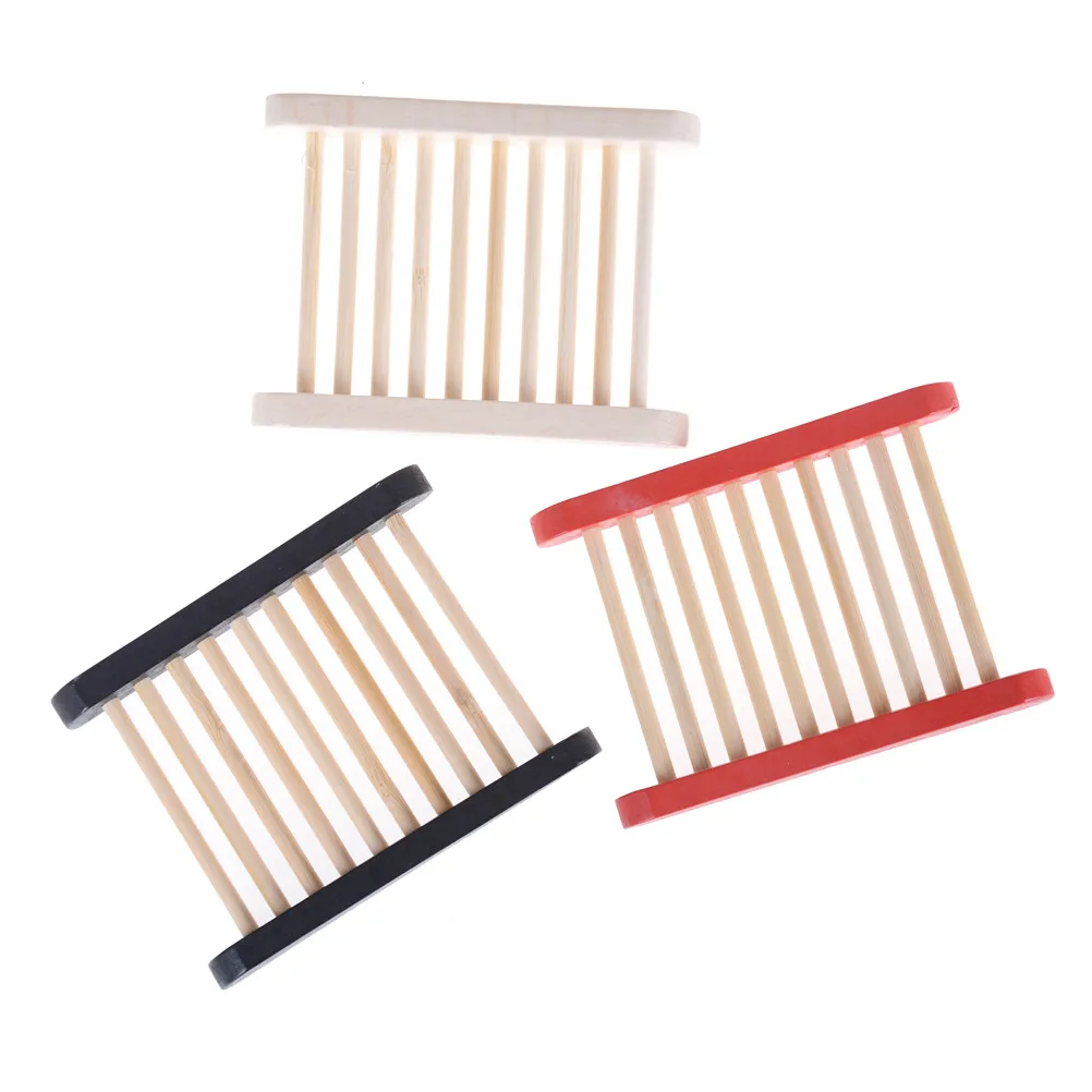 Tray Holder Storage Soap dry Rack Plate Box Container for Bath Shower Plate Bathroom Soap Tray Wood Soap Dish Soap