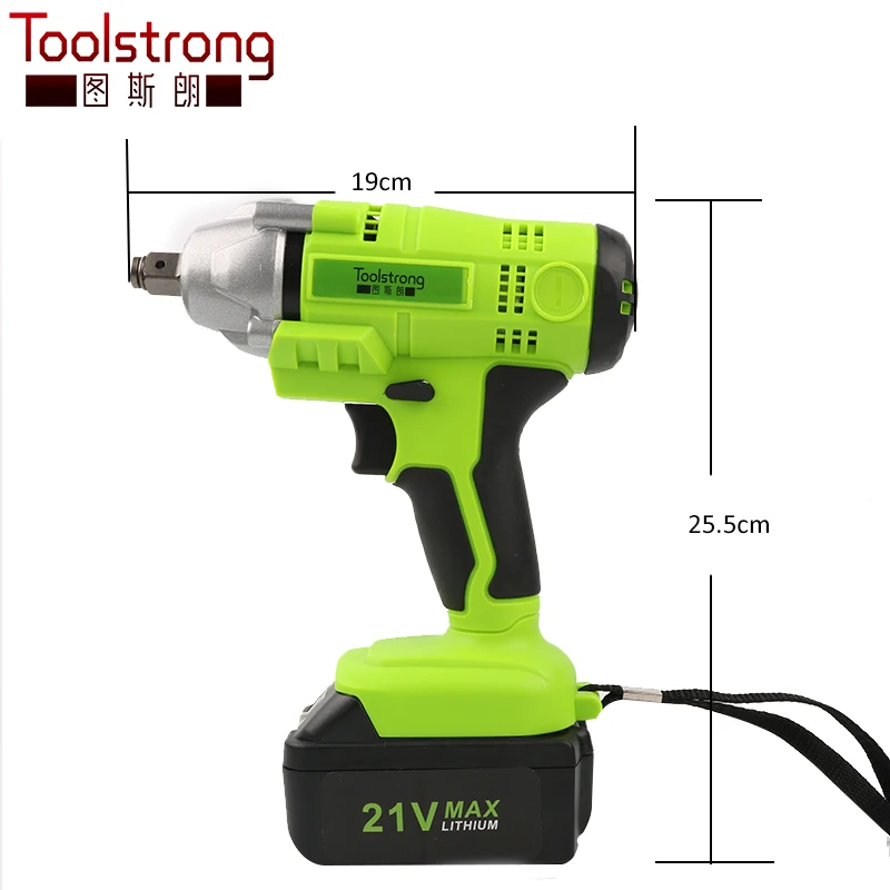 Toolstrong 21V литиевая батарея максимальный крутящий момент 320N. m 2.0Ah Аккумуляторный Электрический ударный гайковерт Аккумуляторная дрель электроинструменты TSL-IW01B