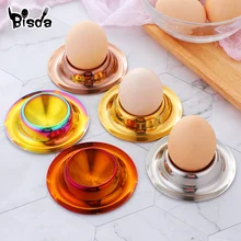 Egg-Tray Egg-Cup-Holder Pudding Caviar Dinnerware Handy-Kit Breakfast Stainless-Steel