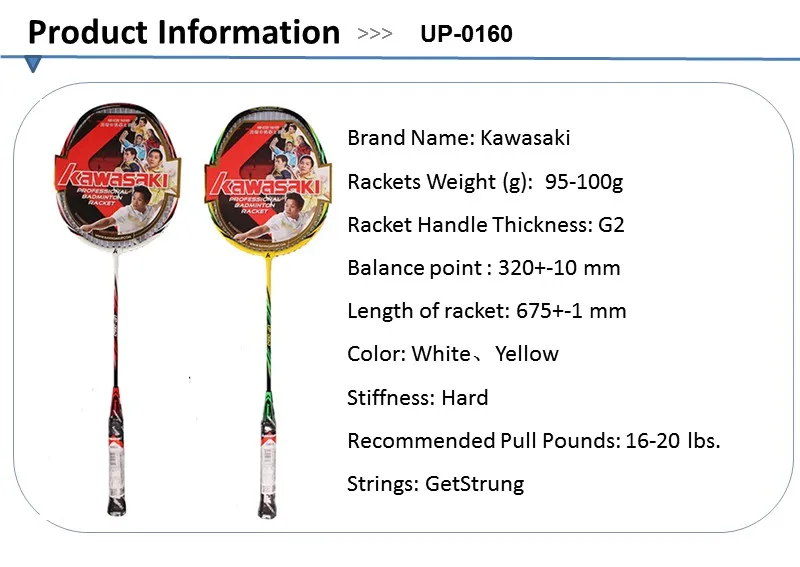 1 пара оригинальные Семейные ракетки для бадминтона Kawasaki 0160 отдыха