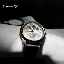 Enmex Individualization special design wristwatch 3D moonscape creative design neutral cool fashion quartz clock men watch odm watch men and women couples neutral trend quartz watch fashion waterproof authentic creative concept wristwatch dd176