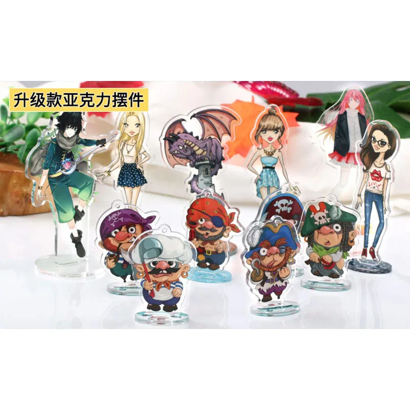 

1PC Customized 7cm Clear Acrylic Popular Anime Charm Stand Keychain With Any Character