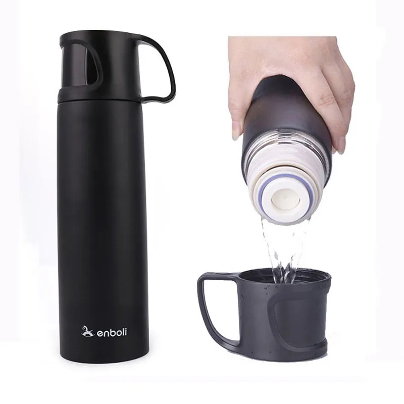 

500ML Thermos Bottle 304 Stainless Steel Coffee Mug with Water Cup Vacuum Flasks Thermoses for Tea straight cup Thermocup
