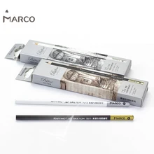 Марко 1 шт. профессиональный белый карандаш простой коричневый пастельный милый рисунок карандаши для школы эскиз набор карандашей Higlight Liner