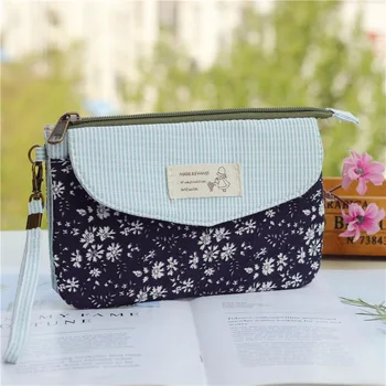 

Cotton floral women's cosmetic bag ladies makeup organizer bags female phone bags bolsas feminina bolsos mujer for girls