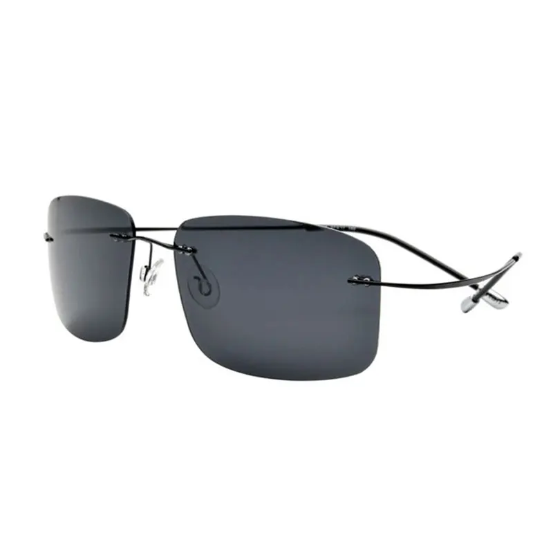 

Toptical 8616 Rimless Polarized Sunglasses Frame Super Lighted Weight Titanium Temple Legs Rim Frame Polarize Sunwear