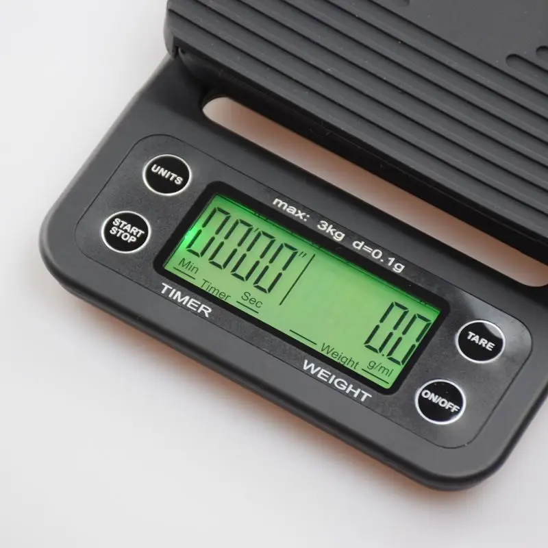  Mini Drip Digital Scale with Timer 3KG 0.1G Electrinoic Kitchen Scale Baking Table Weighting V60 Co