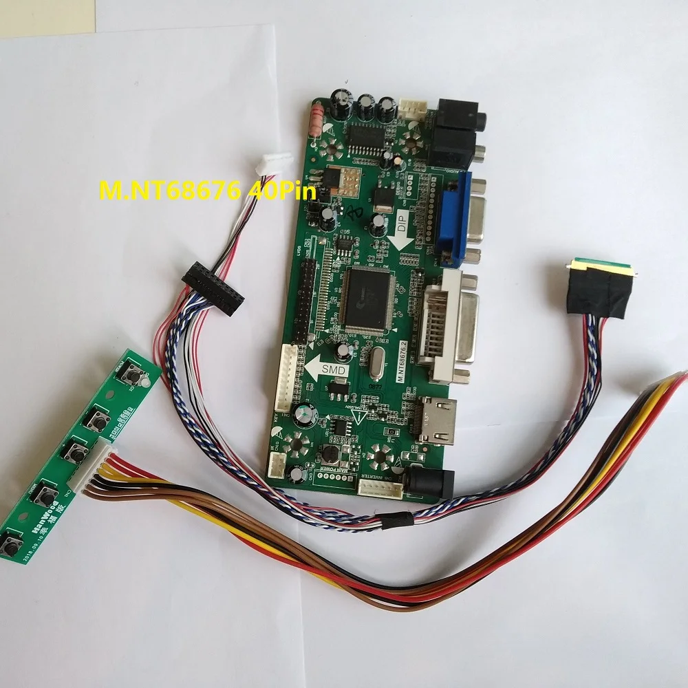 Комплект для B140RW02 V2 HDMI lcd плата контроллера VGA DVI панель экрана светодиодный DIY LVDS 40pin монитор M. N68676 14 "1600X900