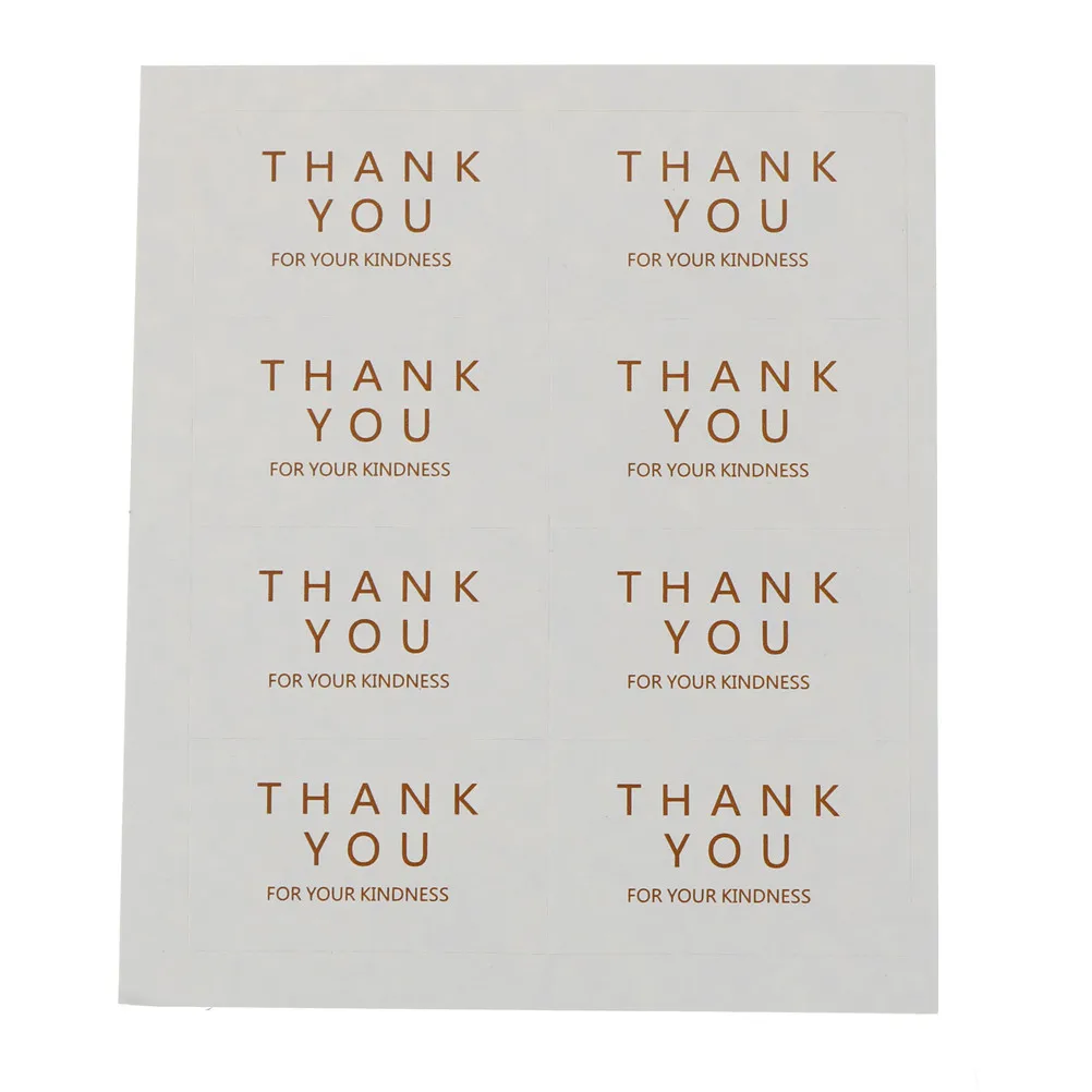 

Black & White Thank You Sticker Rectangle Handmade For Your Kindness Baking Seal Party Favor Gift Bag Candy Box 96pcs/12sheets