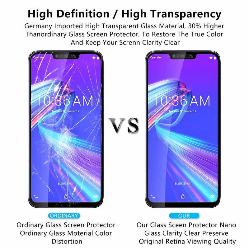 Защитное стекло Max m2 pro ZB633kl пленка из закаленного стекла для Asus Zenfone Pro M2 ZB631KL m2pro m 2