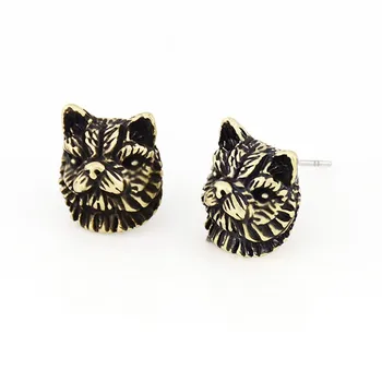 

Punk Vintage 3D Fluffy Persian Cat Pet Earring Girls Party Gifts Cats Brincos Love Earrings For Women Jewelry Christmas Gift