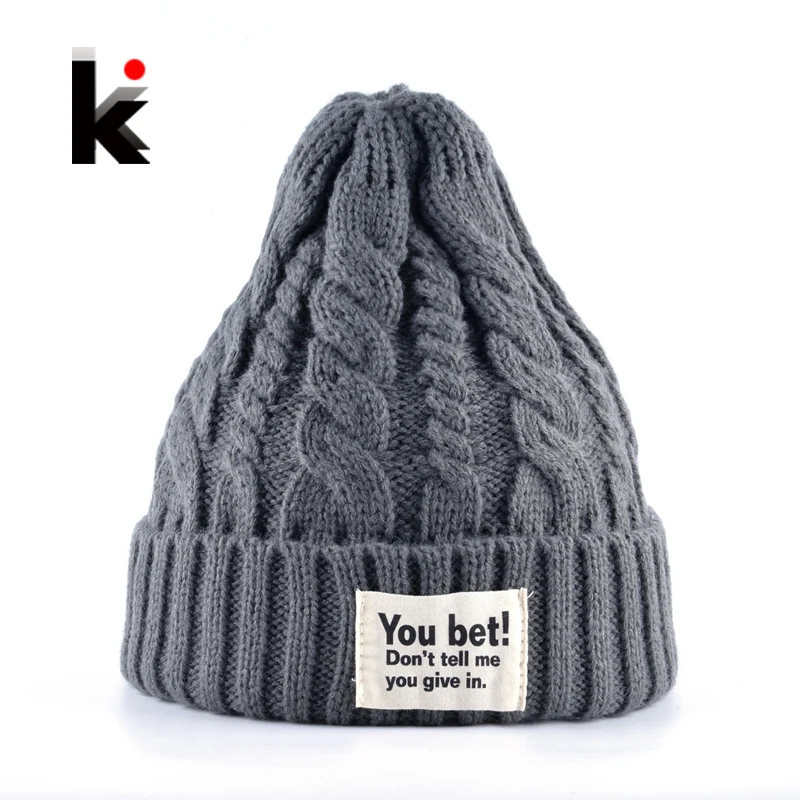 

Knitted Skullies Beanies Caps Men and Women Autumn Winter Knitting Wool Bonnets Hat For Men Casual Unisex Gorros Touca Inverno