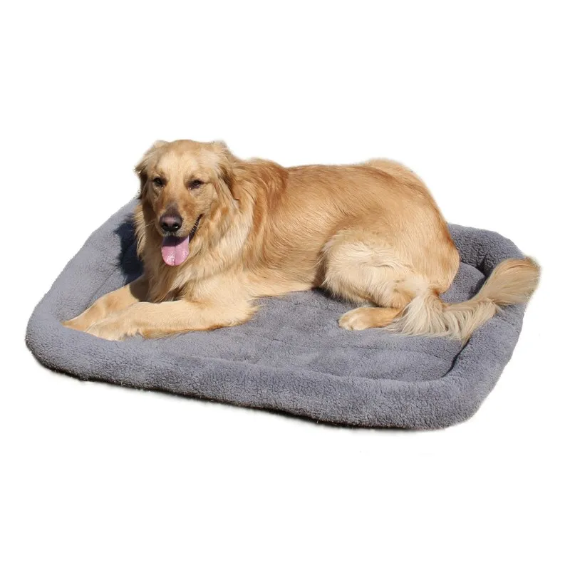 

2017 Winter Warm Large Dog Beds Gray Warm Soft Blanket Small Medium Large Pet Cat Dog Sleeping Mat Pet Nest Mattress Cushion
