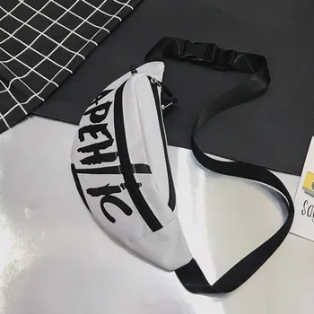

Couple Schoolbag Travel Hiking Bag Letter Collection Waist Pack Luminous Bag Famous Brand women creative shoulder bags #0619