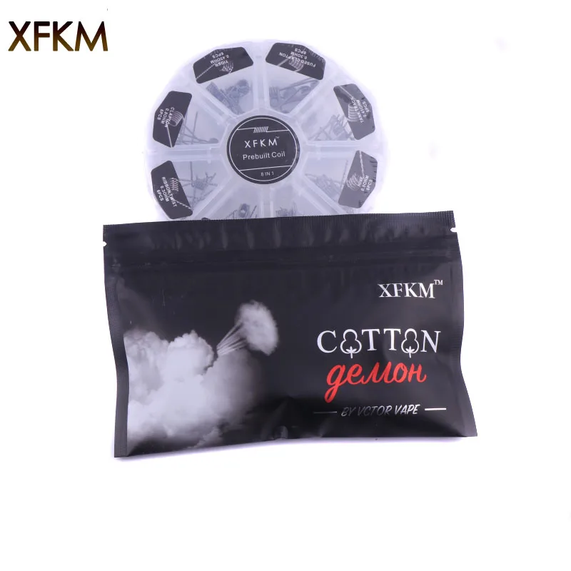 XFKM 8 в 1 Набор сборных катушек четырехъядерный тигр плавленый Clapton Mix скрученная