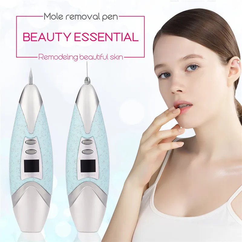 

USB Charging Laser Freckle Removal Machine Skin Mole Removal Dark Spot Remover Face Wart Tag Removal Pen Salon Beauty LCD Disply