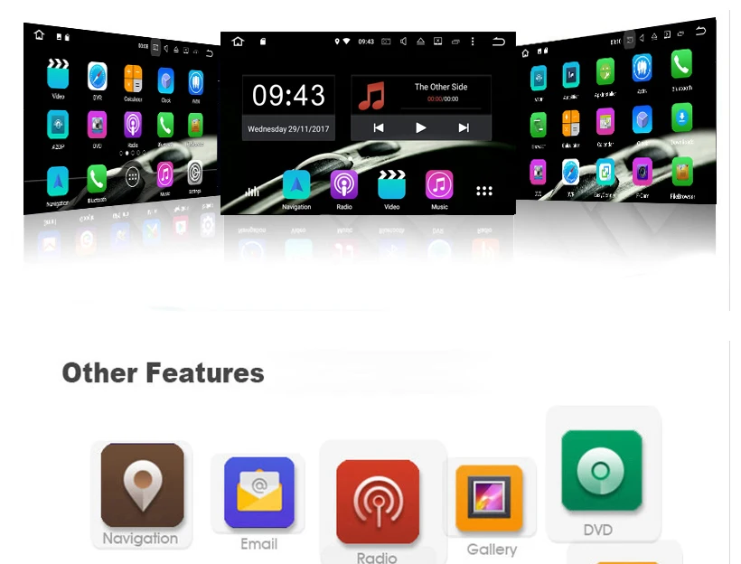 Cheap Android 8.0 4+32G 7" 2 DIN Car DVD Player GPS Navigation Radio Canbus USB SD for Audi A3 8P/A3 8P1 3-door Hatchback/S3 8P/RS3 4