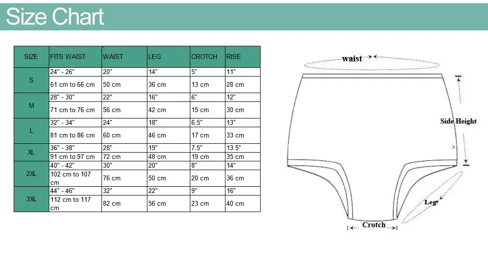 Traning Pants Size Chart2