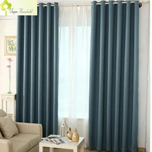 Solid Colors Faux Linen font b Curtains b font For Living Room And Bedroom font b
