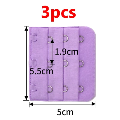 3/8 шт. мягкий бюстгальтер ремешок Застежка заменить нижнее белье Для женщин бюстгальтер расширитель 3 крючка 3 ряда Нижнее белье Intimates Bra аксессуары - Цвет: 7