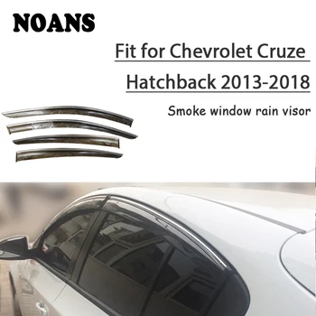 

NOANS 4pcs Stickers For Chevrolet Cruze Hatchback 2018-2013 Car Styling Accessories ABS Windows Sun Rain Visor Door Shield Trim