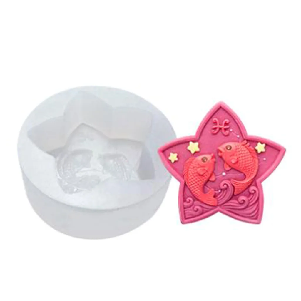 Food Grade Silicone Zodiac Sign Mold for Cake Decor,Resin Craft