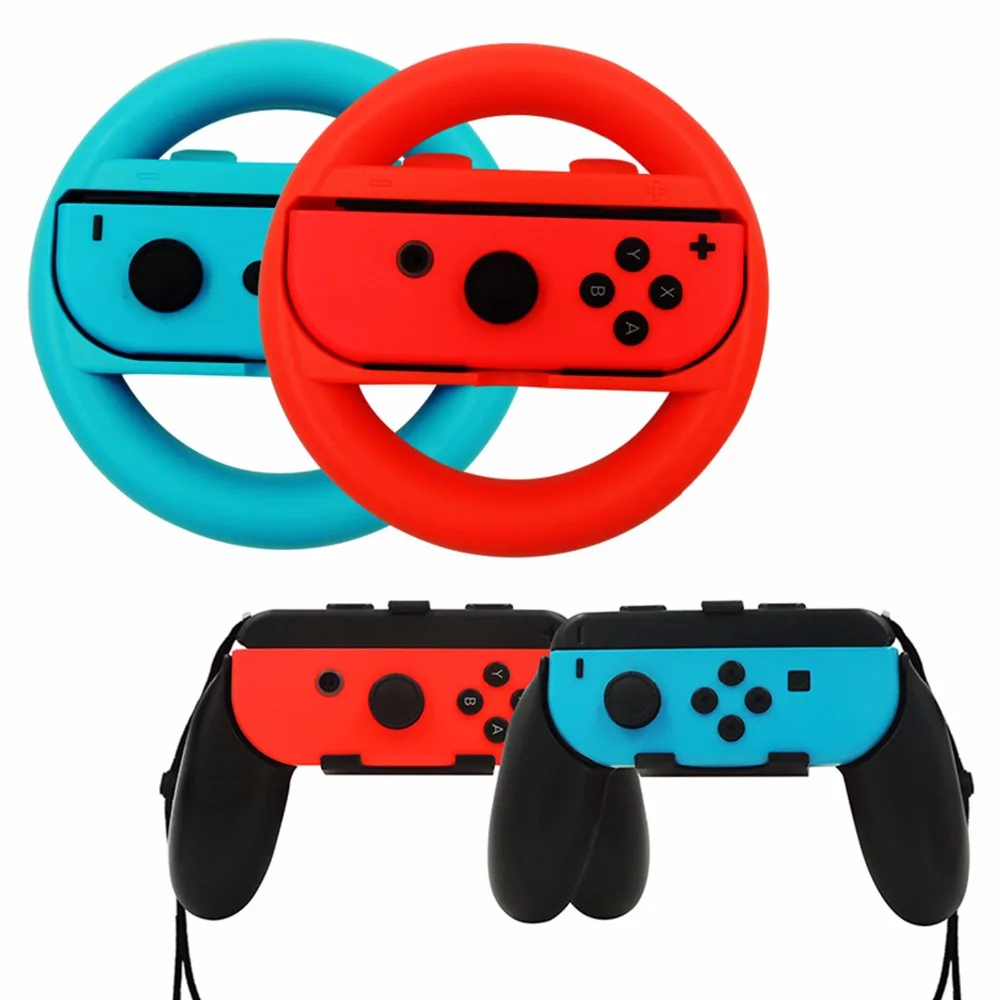 High quality 1 Set parts 2 psc Handle for Nintend Switch Controller 2 psc Controller Wheel