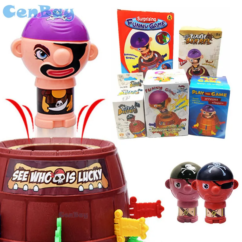 

Novelty Children Tricky Pirate Barrels Party Game Lucky Stab Pop Up Sword Pirate Bucket Game Interactive Toys for Adults & Kids