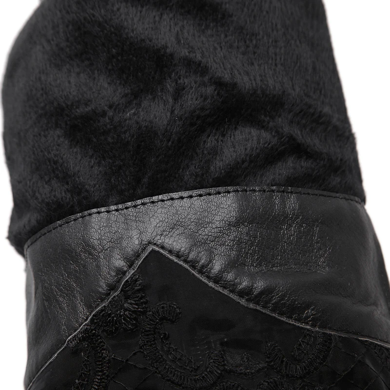 Женские сапоги на каблуке 15 см; модные черные сапоги до колена на молнии с круглым носком; женская обувь на танкетке со шнуровкой; женские сапоги на высоком каблуке