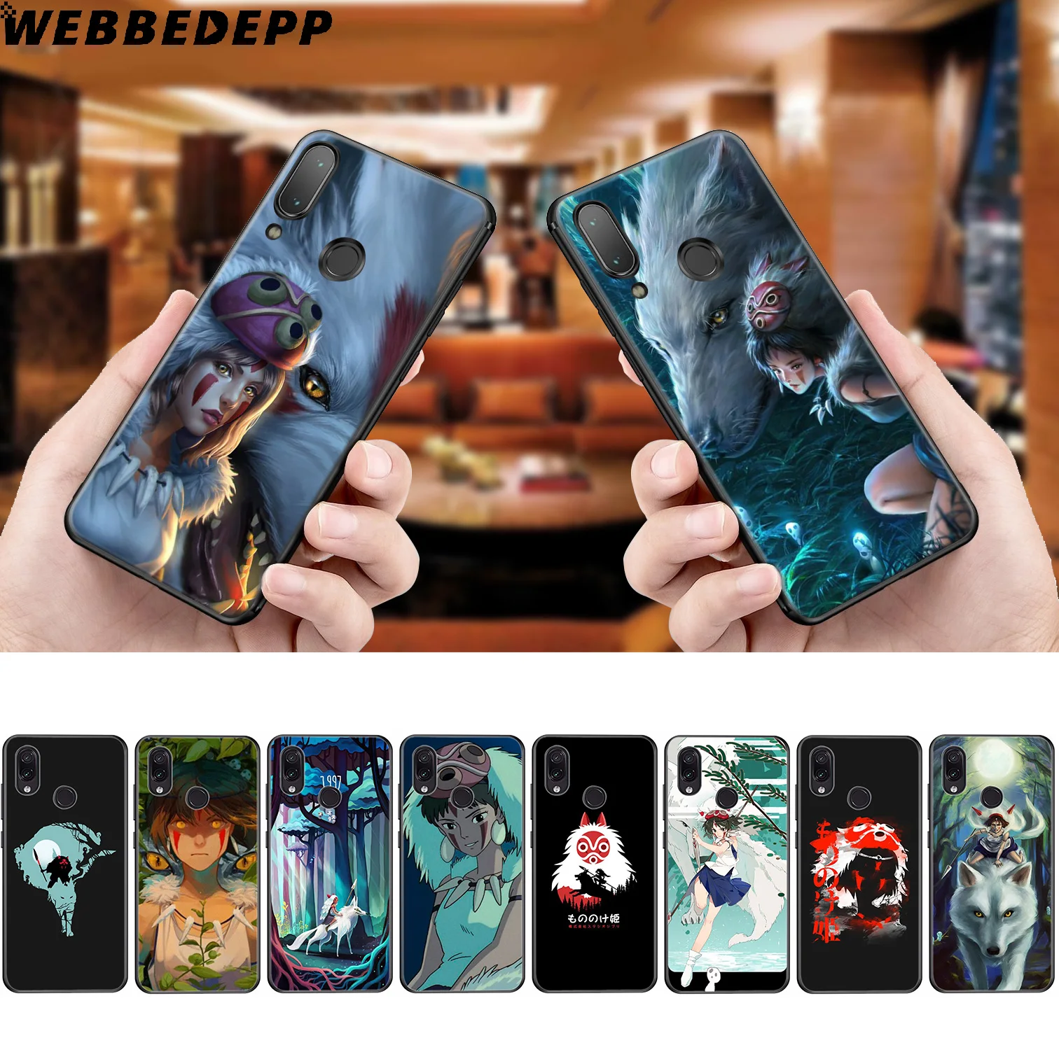 

WEBBEDEPP Princess Mononoke Soft Case for Xiaomi Redmi K20 7A 4A 4X 5 5A 6 6A S2 Note 8 4 4X 5 6 5A 7 Pro Plus Prime