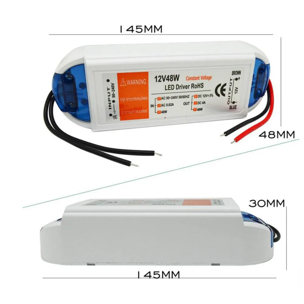 Высокое качество DC12V Питание светодио дный Драйвер 18 Вт/48 Вт/72 Вт/100 Вт адаптер Освещение Трансформатор переключатель для Светодиодные