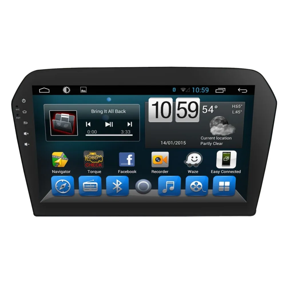 Top 10.1" HD 1024*600 Android 6.0  Car DVD Radio GPS Stereo Navigation Player for VW Jetta 2013 2014 2015 2016 GPS Radio WIFI 4G BT 1
