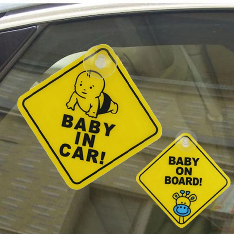 No3 Decal child on board blue Static Cling Baby on Board Window Car Sign