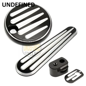 

Motorcycle CNC Black Cut Dash Accessory Pack Ignition Fuel Door Cover For Harley Touring FLHX FLTRX 2014 2015-2017 UNDEFINED