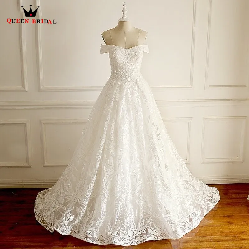 Custom Made Ball Gown Cap Sleeve Lace Sequins Long Formal Wedding Dresses Bridal Marriage Wedding Gowns LP08