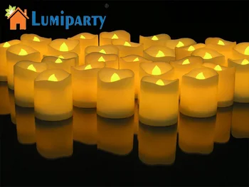 

LumiParty 24pcs LED Tealight Flickering Votive Style Flameless Candles Church and Home Decoartion and Lighting