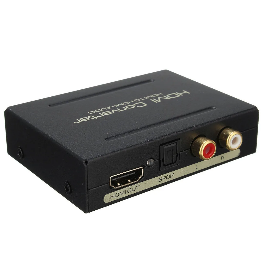 Mayitr 1 шт. 1080P HDMI к HDMI Аудио Сплиттер оптический SPDIF+ RCA L/R экстрактор конвертер для ПК DVD HD камера