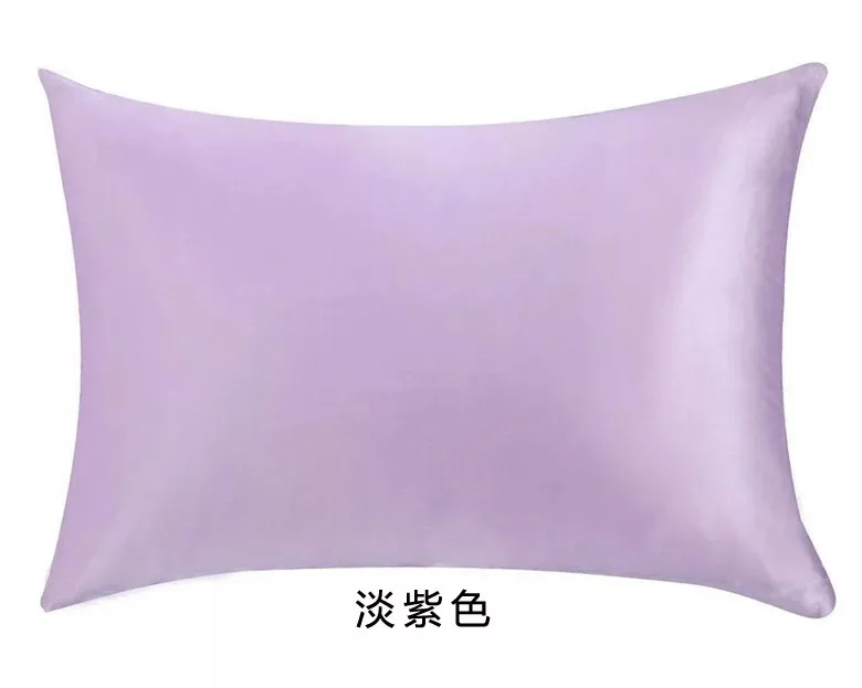 Шелк тутового шелка 19 мм 16 мм наволочки цвета шампанского серебристого цвета 51X71 см на молнии 10 шт. маленькие оптом - Цвет: Purple color