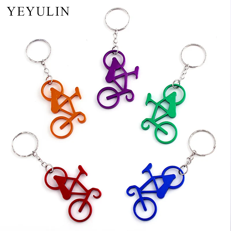 New Mixed Random Color Alloy Sunny Bicycle Keychain Souvenir Gift For Men Women Lovely Handbag Keyring Jewelry 10pcs new acrylic music song singer name personalized music spotify scan code keychain for women men keyring custom photo jewelry gift