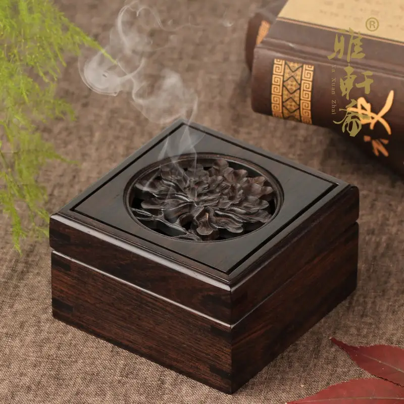 Purple incense wood mahogany Tan disc quality incense burner Tan peony hollow sandalwood incense