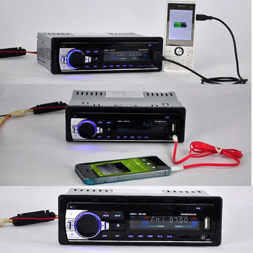 FM stereo radio Car Stereo Audio Bluetooth In Dash Aux Input Receiver SD USB MP3 Radio Digital