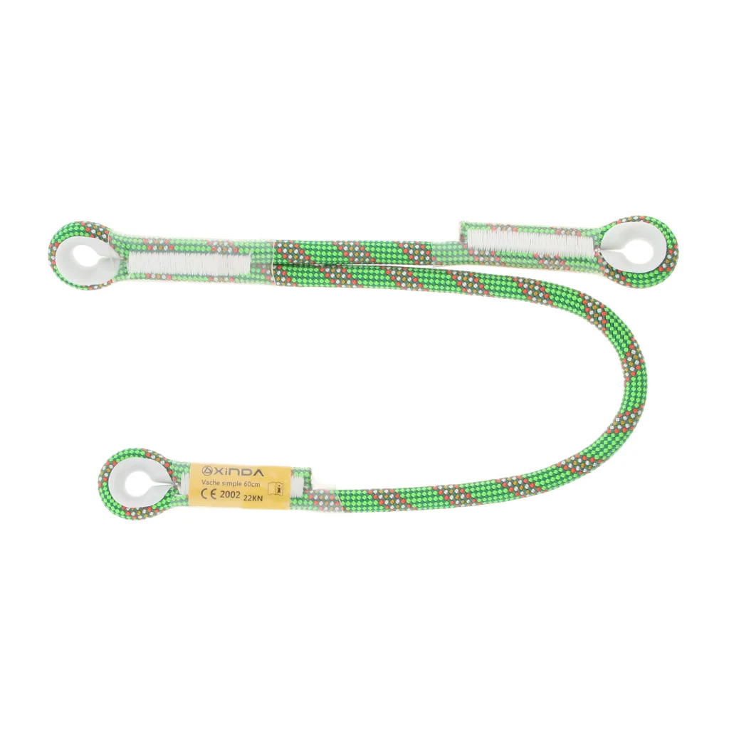 Braided Prusik Cord Loop Sewn Eye to Eye 10.5mm Nylon Lanyard for Outdoor Tree Climbing Rescue Caving
