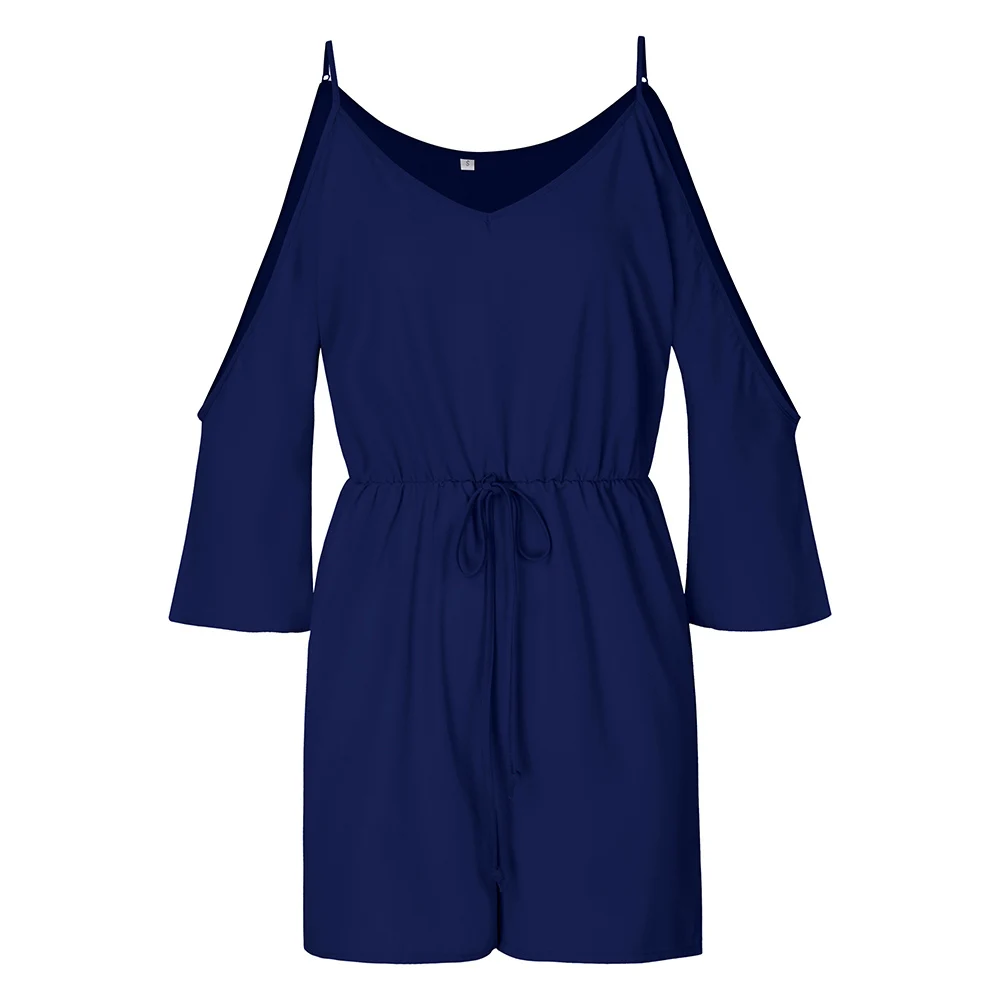 Navy Blue Недавно Для женщин праздничный мини-костюм женская летняя сумка для пляжа Повседневное свободные комплект с шортами FDM - Цвет: Navy Blue