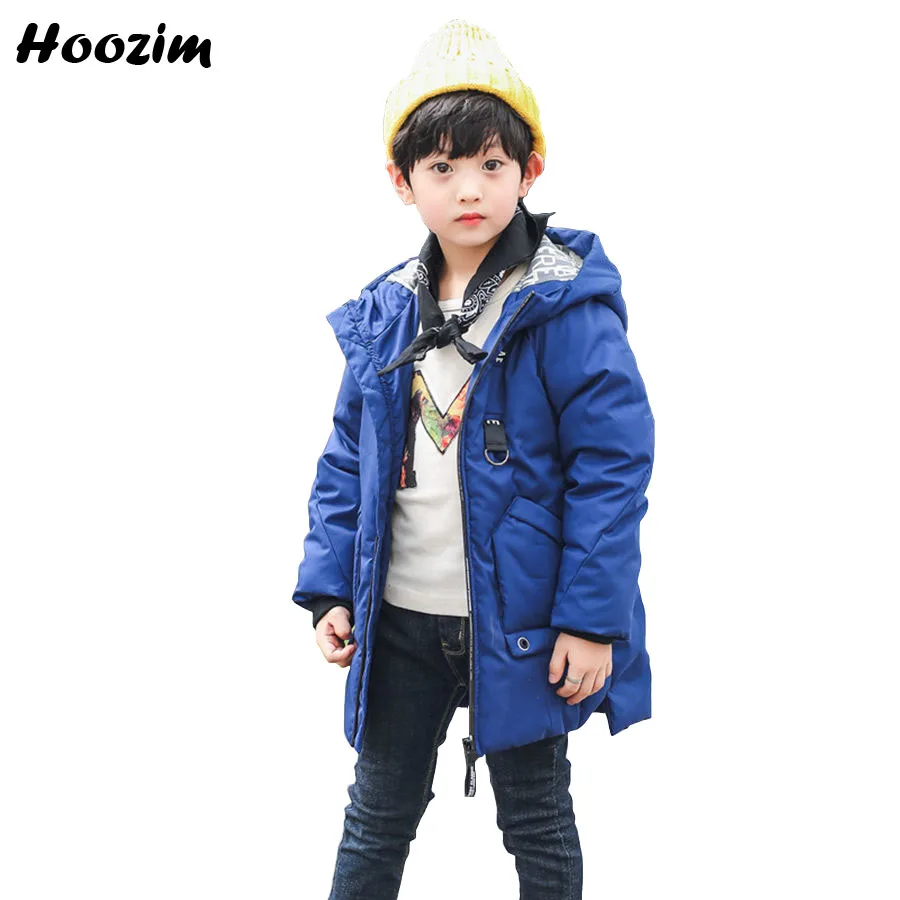 

Winter Thick Jackets For Boys 5 6 7 8 9 Years Casual Army Green Parka Children Autumn Kids Outerwear Fashion Blue Long Coat Boys