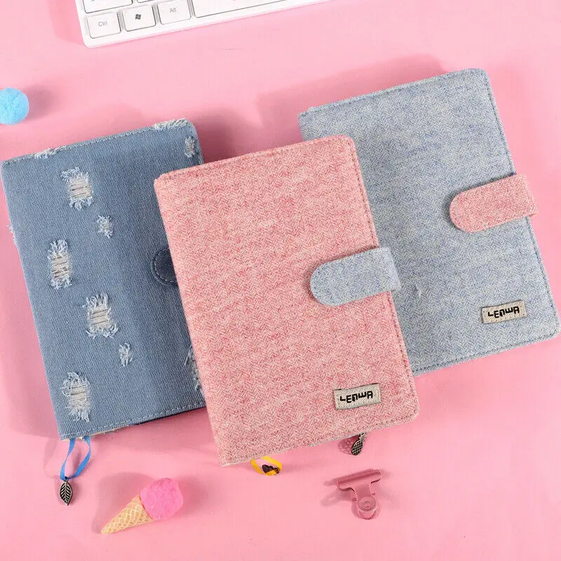 

Simple Retro Fabric Hardcover Notebook Thick Handbook Creative Plain Notebook