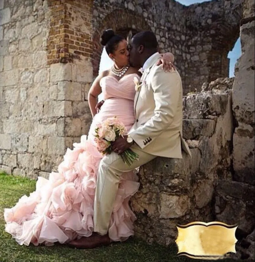 Blush-Pink-Plus-Size-Wedding-Dress-Mermaid-2016-Real-Image-Organza-Cascading-Ruffle-Tiers-Bridal-Dresses (1)
