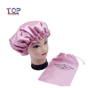 

Custom Printing Logo Wig Packing Bag/Bonnet/Women Wig Storage Bag Silk Drawstring Pocket Hair Packaging Satin Bags