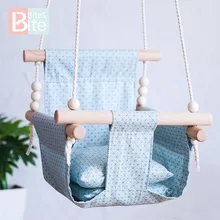 wooden baby swing